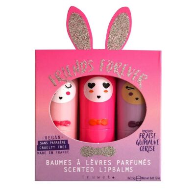 İnuwet Glitter Dudak Kremi 3lü Paket Pink - 1