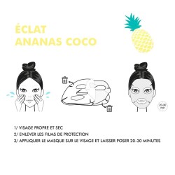 İnuwet Meyve Serisi Nemlendirici Yüz Maskesi Ananas Hindistan Cevizi - 2