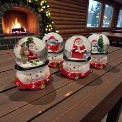 Işıklı Kardan Adamlı Kar Küresi 12.5 Cm - Unick Color