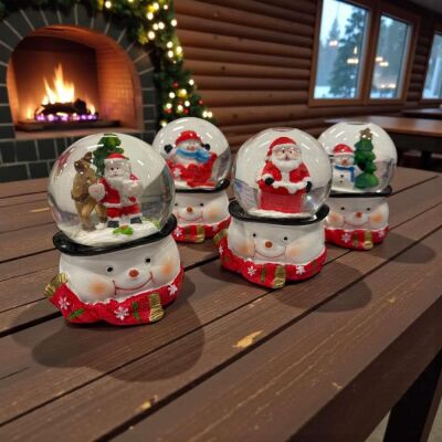 Işıklı Kardan Adamlı Kar Küresi 12.5 Cm - 1