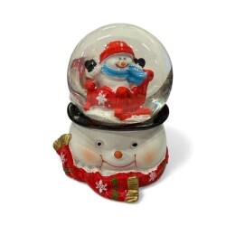 Işıklı Kardan Adamlı Kar Küresi 12.5 Cm - 4