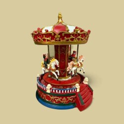 Işıklı Sesli Dekoratif Dönen Atlı Karınca Yılbaşı Süsü - Sparkle Season