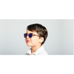 İzipizi Çocuk Güneş Gözlüğü Tortoise Mavi Aynalı Junior Model C - Thumbnail