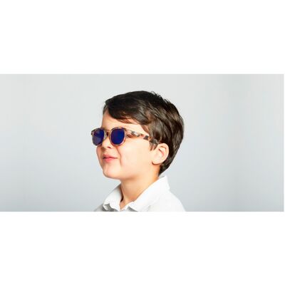 İzipizi Çocuk Güneş Gözlüğü Tortoise Mavi Aynalı Junior Model C