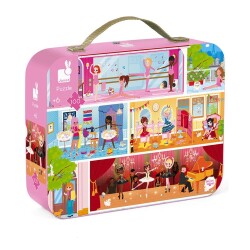 Janod 100 Parça Çanta Puzzle Dans Akademi - Janod