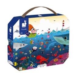 Janod 100 Parça Çanta Puzzle Sualtı Dünyası - Janod