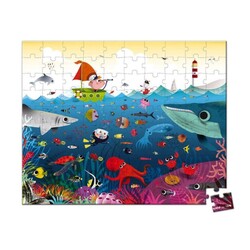 Janod 100 Parça Çanta Puzzle Sualtı Dünyası - Thumbnail