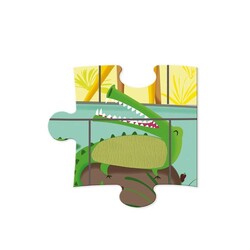 Janod 20 Parça Dokun Hisset Puzzle Hayvanat Bahçesi - Thumbnail