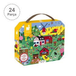Janod 24 Parça Puzzle ve Bulmaca Çiftlik - Janod