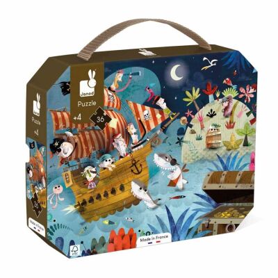 Janod 36 Parça Çantalı Puzzle Hazine Avı - 1