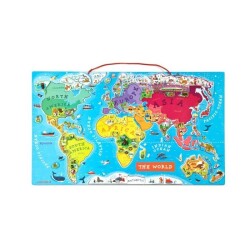 Janod Magnetic 92 Parça Mıknatıslı Dünya Puzzle - Janod