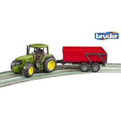 John Deere 6920 Traktör+Kırmızı Römork - Thumbnail