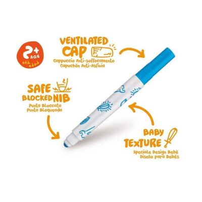 Carioca Jumbo Bebek Yıkanabilir Keçeli 6'lı - 5