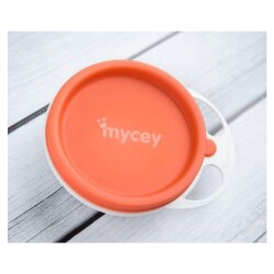 Kapaklı Mama Tabağı Turuncu - Mycey
