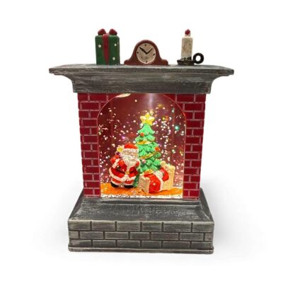 Kar Küresi Şömine Şeklinde Plastik - 1