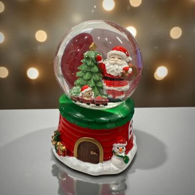 Kar Küresi Yılbaşı Temalı Noel Babalı HDY0077 - 1