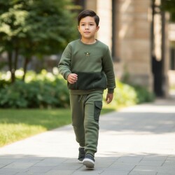 Karamela Arı Nakışlı Çocuk Sweatshirt - 2