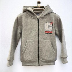 Karamela Çocuk Kapişonlu Mont Campus Nakışlı - Karamela