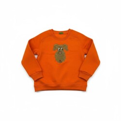 Karamela Çocuk Sweatshirt Peluş Köpek Nakışlı - 6