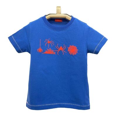 Karamela Erkek Çocuk Kısa Kollu T-Shirt Örümcek Baskılı