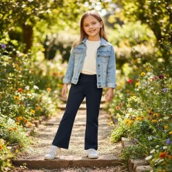 Karamela Kız Çocuk İspanyol Paça Eşofman Alt - Karamela