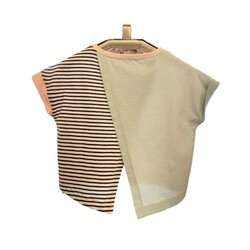Karamela Kız Çocuk Sırt Detaylı T-shirt - Thumbnail