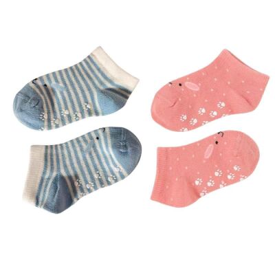 Katia 2 Li Paket Sevimli Hayvan Desenli Bebek Step Çorap 12501B1001 - 1
