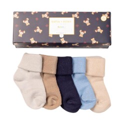 Katia Newborn 5'li Paket Bebek Çorap Bambu 22001B1036 - Katia