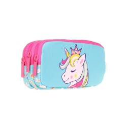 Kaukko Kids 3 Bölmeli Kalem Çantası Toys Unicorn - Kaukko