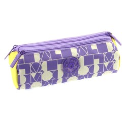 Kaukko Wichlight 3 Bölmeli Kalem Çantası Geo Lilac - Kaukko