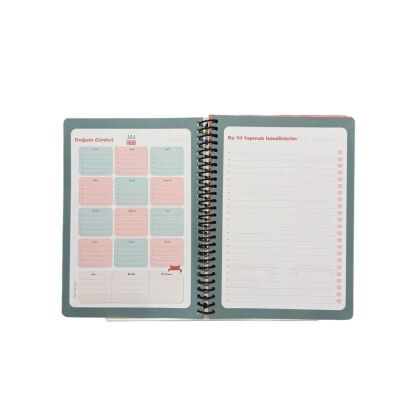 Keskin 17x24 Sert Kapak Spiralli Süresiz Ajandam - 5