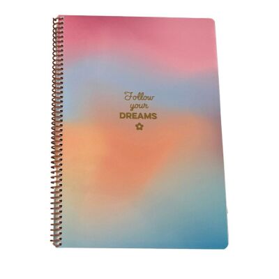 Keskin A4 Spiralli Peri Tozu Defter 80 Yap Çiz Karton Kapak - 1