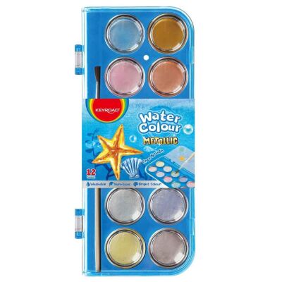 Keyroad Metalik Renkte Suluboya 12li Kr972802 28 Mm - 1