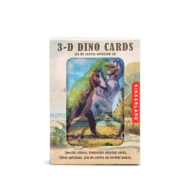 Kikkerland 3D İskambil Kağıtları Dinozor - 1