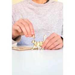 Kikkerland Ahşap 3D Puzzle Kedi - 2
