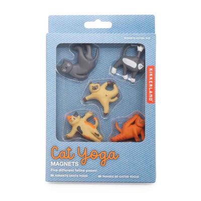 Kikkerland Cat Yoga Magnetleri - 3