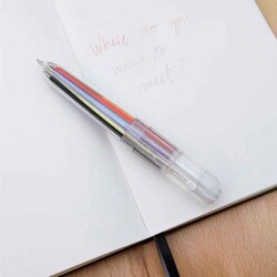 Kikkerland Çok Renkli Tükenmez Kalem 10 Renkli - 2