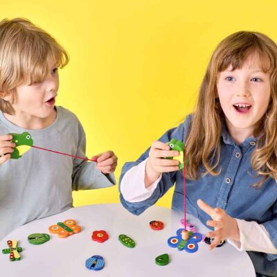 Kikkerland Magnetli Yakalama Oyunu Catch a Bug Wood Fish Game - 4
