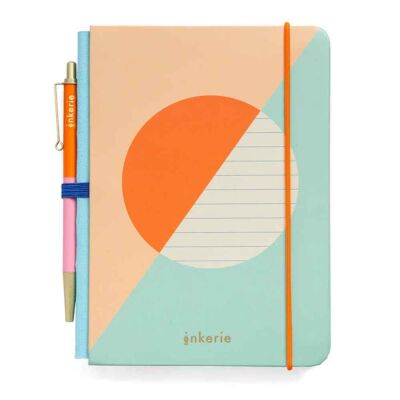 Kikkerland Mini Defter Kalem Set Çizgili - 1