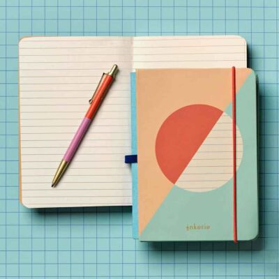 Kikkerland Mini Defter Kalem Set Çizgili - 2