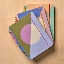 Kikkerland Mini Defter Kalem Set Kareli - 2