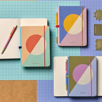 Kikkerland Mini Defter Kalem Set Noktalı - 2