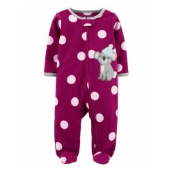 Kız Bebek Koalalı Puanlı Polar Tulum - Carters