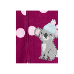 Kız Bebek Koalalı Puanlı Polar Tulum - 2