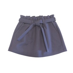 Kız Çocuk Beli Büzgülü Etek - Karamela