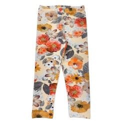 Kız Çocuk Çiçek Desenli Tayt - Karamela