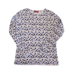 Kız Çocuk Çiçekli Uzun Kollu T-shirt - 3