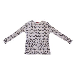 Kız Çocuk Çiçekli Uzun Kollu T-shirt - 4