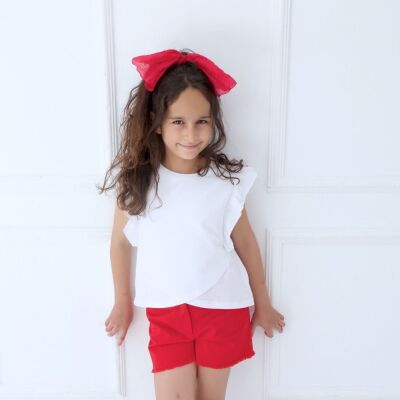 Kız Çocuk Fırfırlı T-shirt - 3