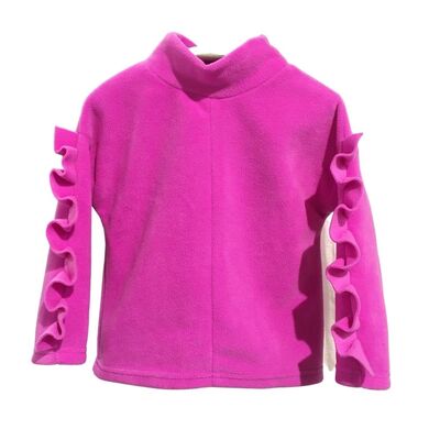 Kız Çocuk Kolu Fırfırlı Sweatshirt 3296